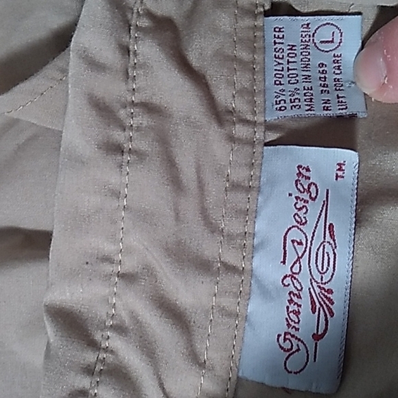 Vintage Grand Designs large tan outdoors button casual fishing - Picture 2 of 3